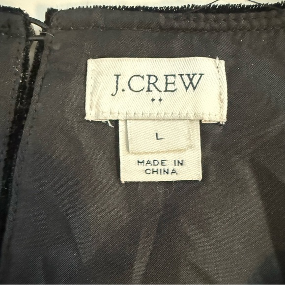 J Crew Black Short Sleeve Crushed Velvet Crewneck Shirt Blouse Top Size Large - Picture 5 of 13